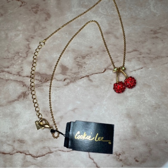 {Cookie Lee} Cherry Necklace - Picture 2 of 3